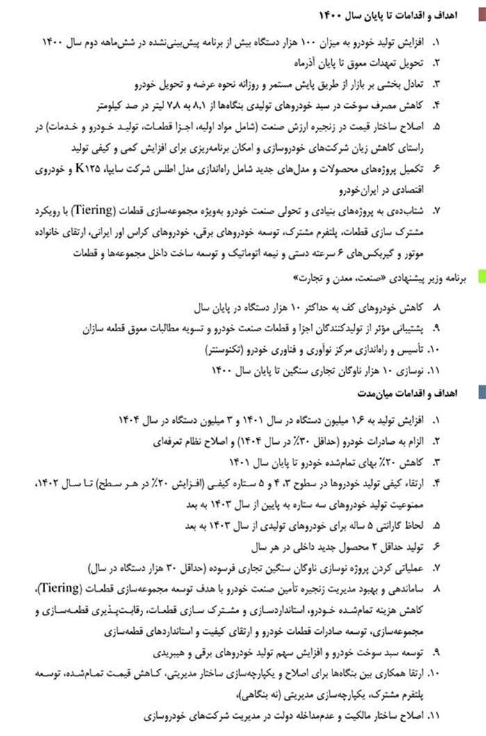 اهداف و برنامه وزیر پیشنهادی صمت برای صنعت خودرو