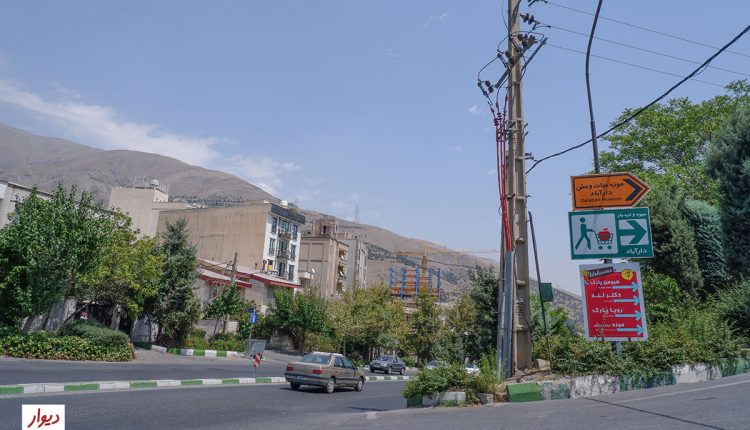 خیابان در محله دارآباد تهران
