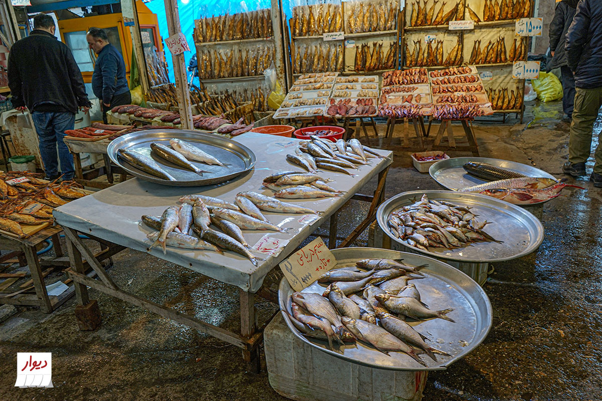 ماهی فروشی در فومن